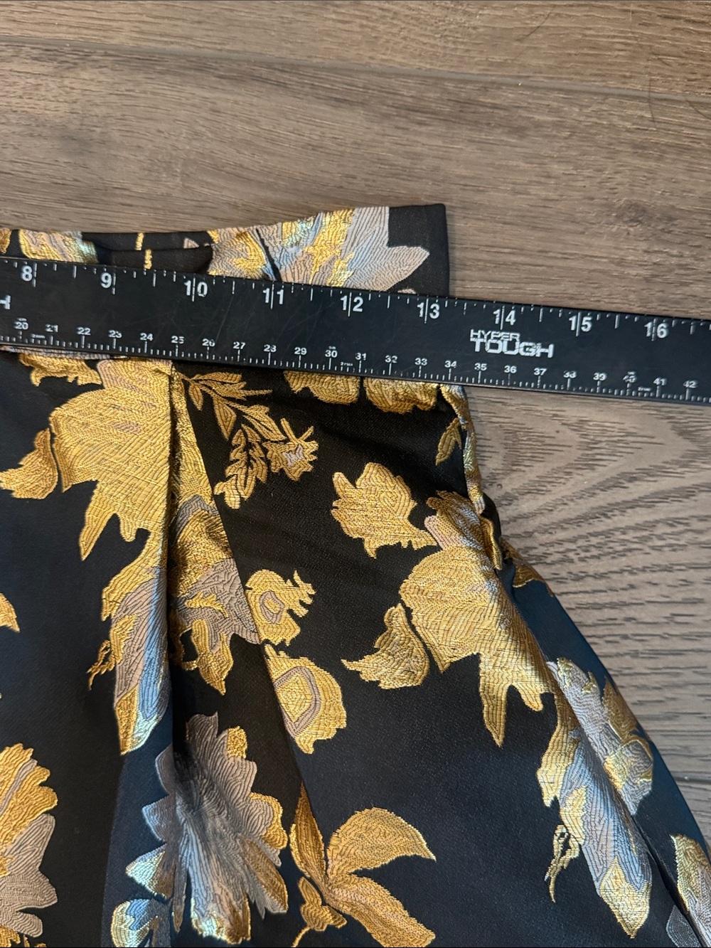 Chicwish Black and Gold A-Line Brocade Skirt - Picture 7 of 7